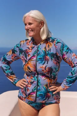 Mauritius Long Sleeve Zip Suntop|Capriosca Online