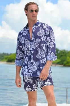 Mens Hibiscus Swim Short|Pier St. Barth