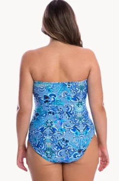 Mermaid Twist Front Bandeau One Piece|Capriosca Best