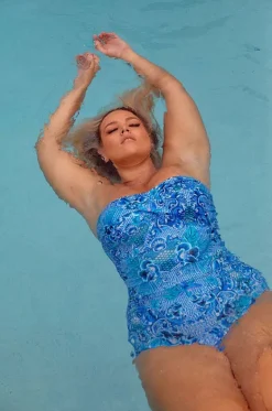 Mermaid Twist Front Bandeau One Piece|Capriosca Best