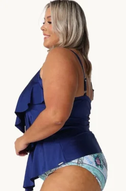 Metallic Tiered Frill Tankini Separate|Capriosca