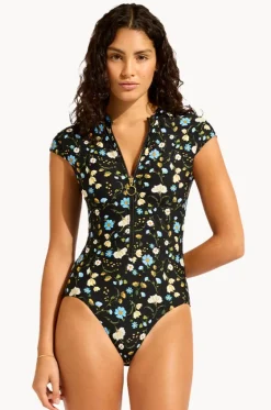 Modern Romance Zip Front One Piece|Seafolly Outlet
