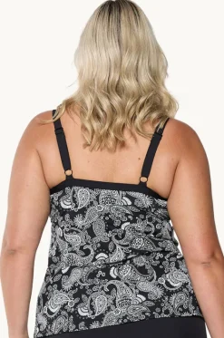 Mono Paisley DD/E Cup Underwire Tankini Separate|Capriosca Discount