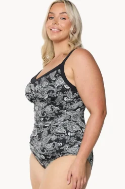 Mono Paisley F/G Cup Underwire One Piece|Capriosca Clearance