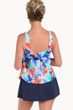 Mosaic Leaves Skirtini Swim Dress|Maxine Sale