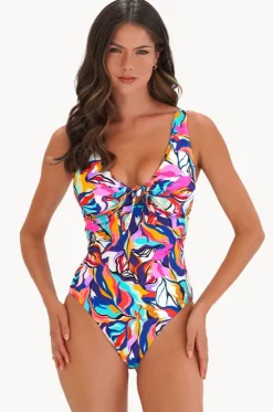 Nadia F/G Cup Tie Front One Piece|Moontide