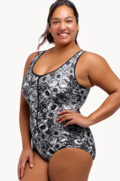 Nights Rose DD/E Cup Zip Front One Piece|Funkita Clearance