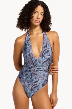 Oasis Paisley Plunge One Piece|Jets Online
