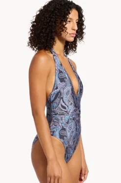 Oasis Paisley Plunge One Piece|Jets Online