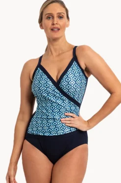 Ocean Diagonal Drape One Piece|Poolproof Clearance