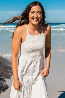 Pacific Dreams Embroidered Dress|Rip Curl Hot