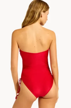 Palermo DD Cup Drawstring Bandeau One Piece|Seafolly Online