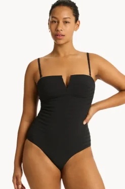 Palisades Vee Bandeau One Piece|Sea Level New