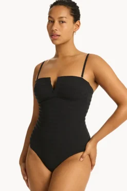 Palisades Vee Bandeau One Piece|Sea Level New