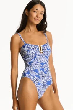 Palmera U Bar Bandeau One Piece|Sea Level Hot