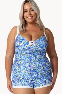 Pansy Tie Front Boyleg One Piece|Capriosca