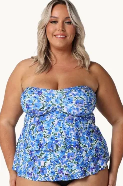Pansy Tiered Bandeau Tankini Separate|Capriosca