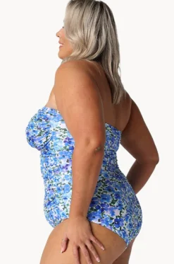 Pansy Twist Front Bandeau One Piece|Capriosca Outlet