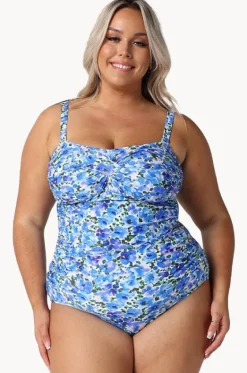Pansy Twist Front Bandeau One Piece|Capriosca Outlet