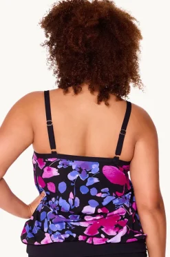 Paper Flowers Blouson Tankini Separate|Genevieve