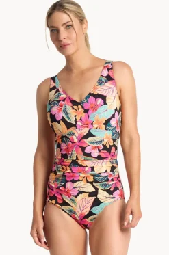 Phuket F/g Cup Multi Ruched One Piece|Jantzen New
