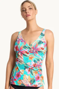 Phuket Gathered Surplice Tankini Separate|Jantzen Clearance