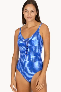 Picnic Point Lace Up One Piece|Baku New
