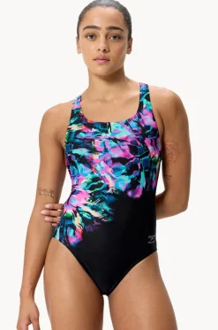 Placement Printed Powerback One Piece|Speedo Hot