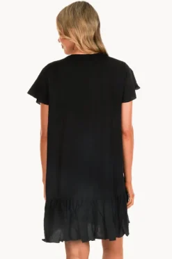 Plain Cap Sleeve Button Dress|Go Girl Outlet