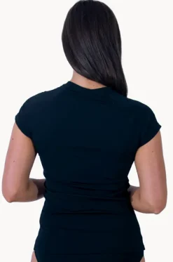 Plain Cap Sleeve Suntop|Base Swim Best