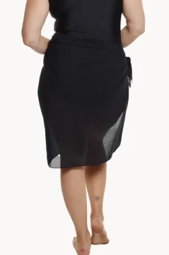 Plain Mesh Long Sarong|Capriosca Discount