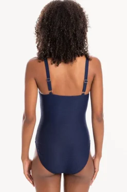 Plain Textured Scoop Neck One Piece|Togs Swimwear Hot