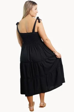 Plain Tie Up Smock Dress|Sundrenched Clearance