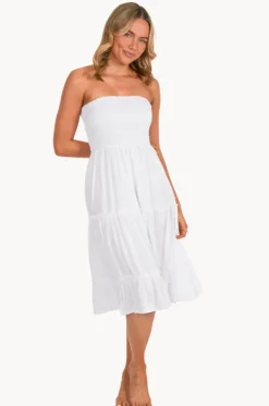Plain Tiered Ruched Dress|Go Girl Clearance