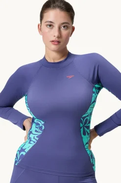 Printed Long Sleeve Suntop|Speedo Online