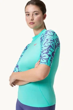 Printed Short Sleeve Suntop|Speedo Hot