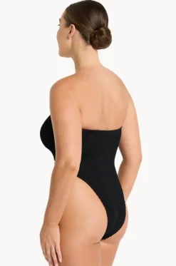 Recycled Fane Bandeau One Piece|Bond-eye