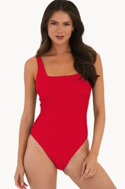 Retro Deco F/G Cup Square Neck One Piece|Moontide Hot