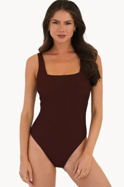 Retro Deco F/G Cup Square Neck One Piece|Moontide Best