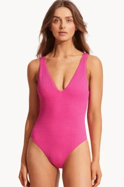 Sea Dive Deep V Neck One Piece|Seafolly Hot