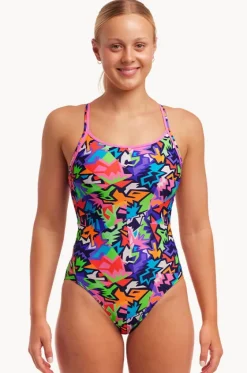 Sharp Edges Diamond Back One Piece|Funkita Hot