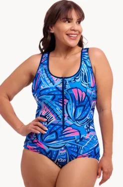 Soaring Hi DD/E Cup Zip Front One Piece|Funkita Sale