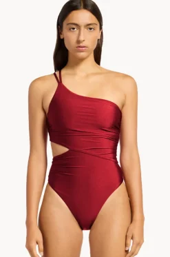Sol Shine One Shoulder One Piece|Jets Clearance