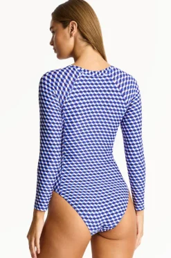 Solara Long Sleeve Sunsuit|Sea Level Clearance