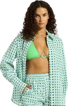 Sorrento Oversized Button Up Shirt|Seafolly Outlet
