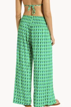 Sorrento Shirred Waist Wrap Pant|Seafolly Best