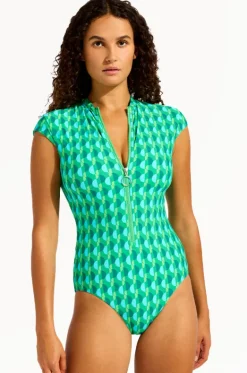 Sorrento Zip Front One Piece|Seafolly Outlet