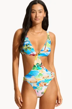 South Pacific Cut Out One Piece|Seafolly Hot