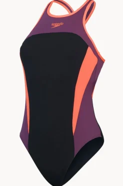 Splice Cross Back High Neck One Piece|Speedo New