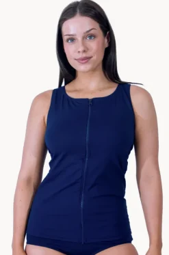 Sports Zip Through Tankini Separate|Base Swim Clearance